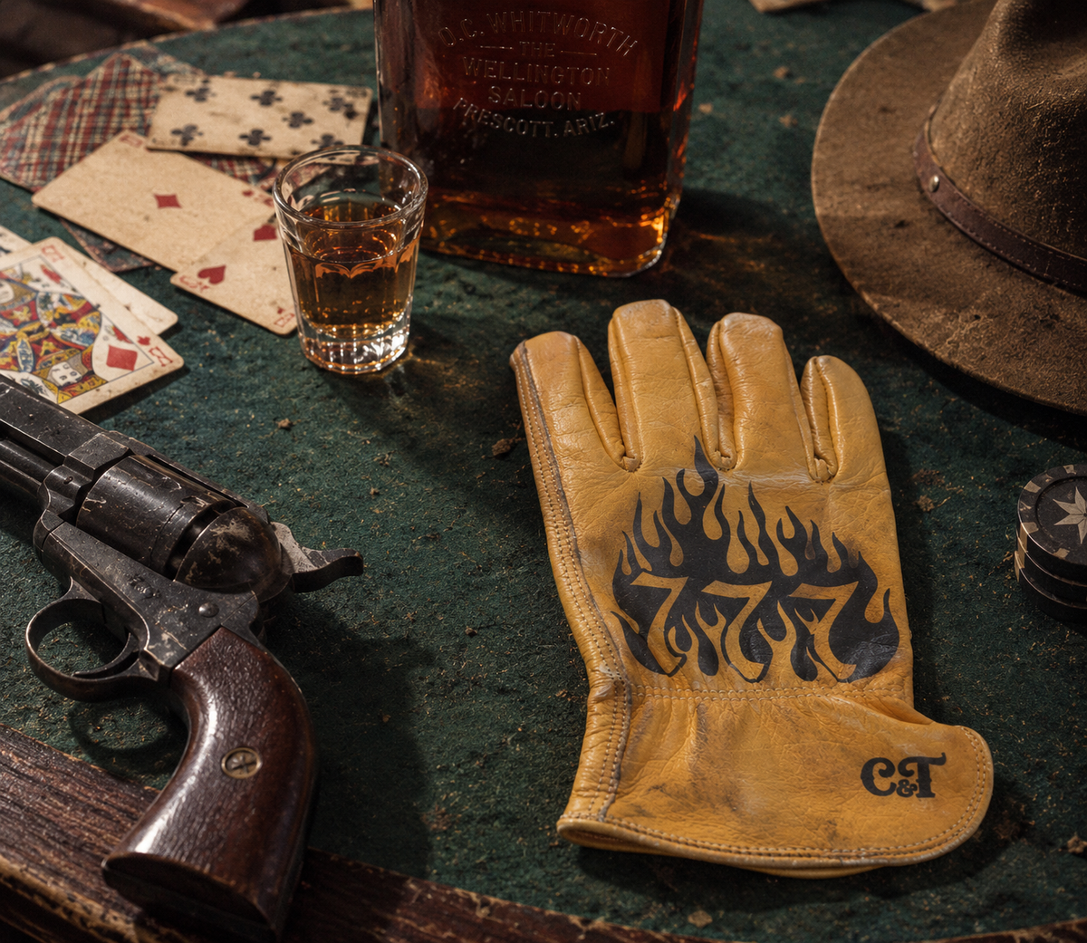 Lucky Mix & Match western riding glove by Clutch and Twist
